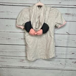 Minnie Mouse short sleeve shirt with hood with ears and bow size 18month